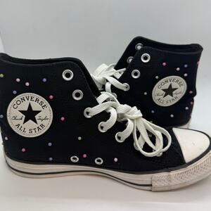 Converse Chuck Taylor All Star Mini Studs Shoes Women US 7 Black Lace-Up A17869F